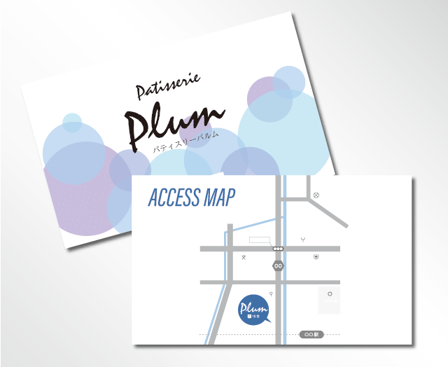 地図付きショップカード