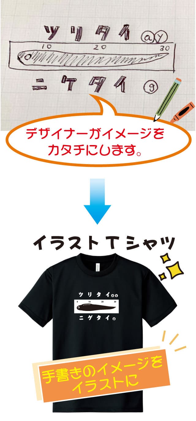 手書きTシャツ