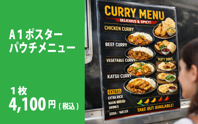 A1ポスターメニューのイメージ