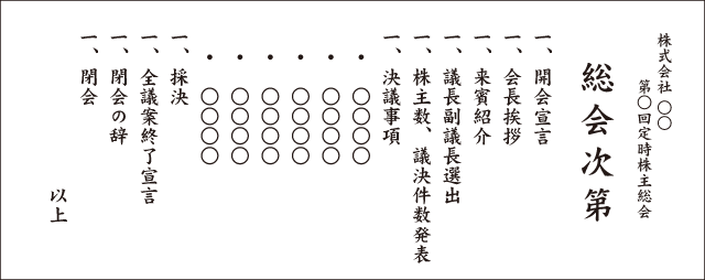 式次第サイズ例1