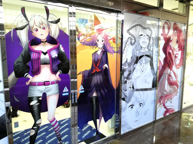 アニメデザインのウインドウマーキング